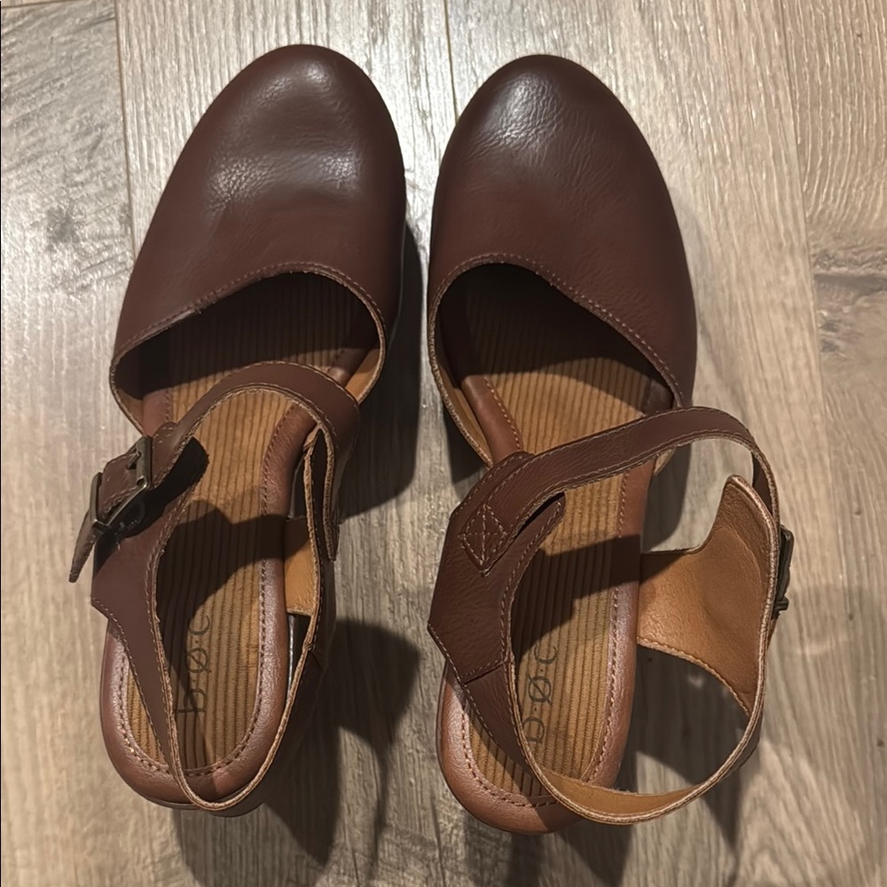 boc Brown Heeled Shoes with Ankle Strap